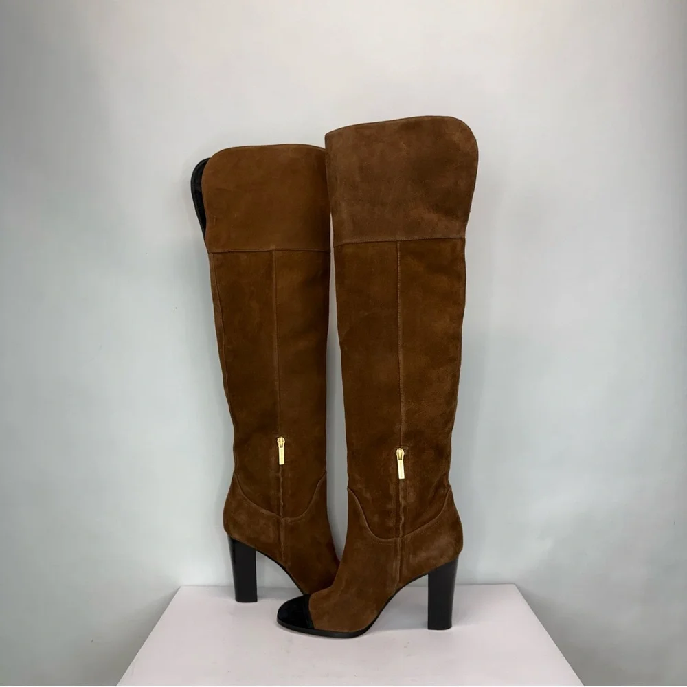 New Veronica Beard Conrad Cap Toe Over the Knee Boot Sz 9